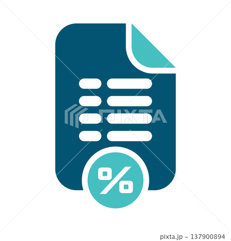 Tax Document Percentage Finance Symbol Tax Document Percentage Finance Symbol 137900894