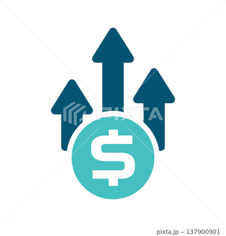 Income Growth Finance Arrow Symbol Income Growth Finance Arrow Symbol 137900901
