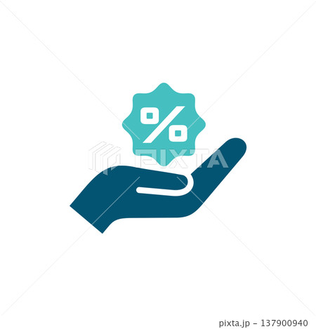 Discount Offer Hand Percent Symbol 137900940