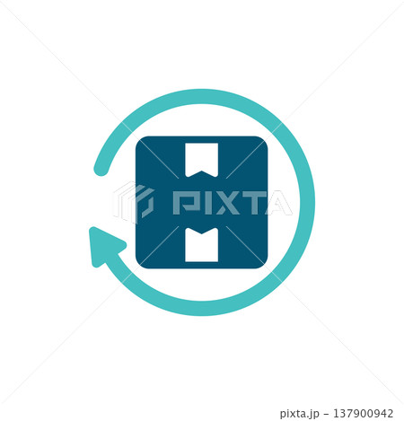 Return Package Circular Arrow Symbol 137900942