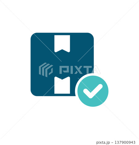 Verified Package Box Approval Symbol 137900943