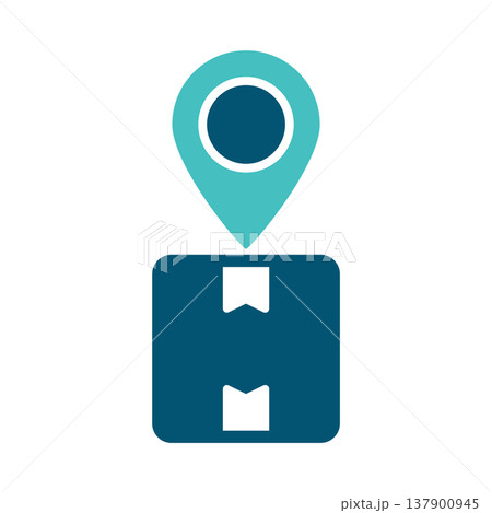 Shipping Parcel Location Route Symbol 137900945