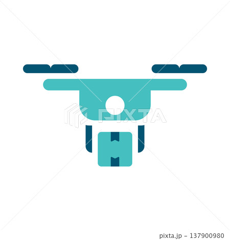 Drone Package Delivery Technology Symbol 137900980