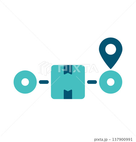 Tracking Parcel Route Monitor Symbol Tracking Parcel Route Monitor Symbol 137900991
