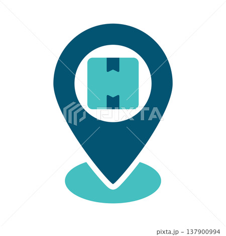 Address Pin Parcel Delivery Symbol Address Pin Parcel Delivery Symbol 137900994