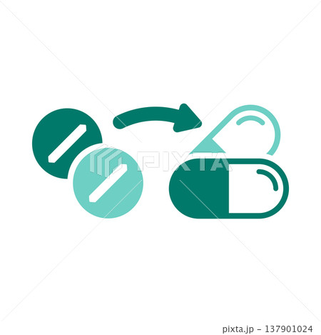 Drug Substitution Medication Swap Symbol 137901024
