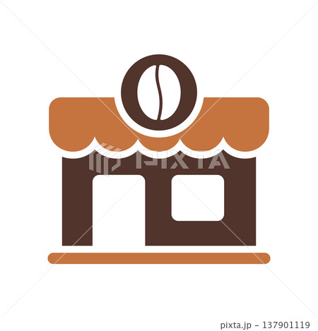 Coffee Cafe Shopfront Building Symbol 137901119