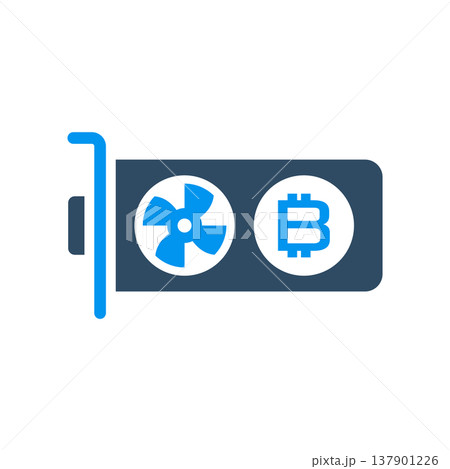 A mining video card symbolizes token extraction A mining video card symbolizes token extraction 137901226