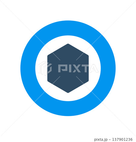 Digital Token Coin Ring Symbol 137901236