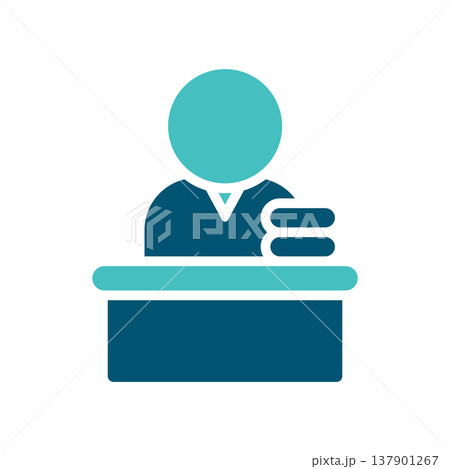 Office Reception Desk Service Counter 137901267