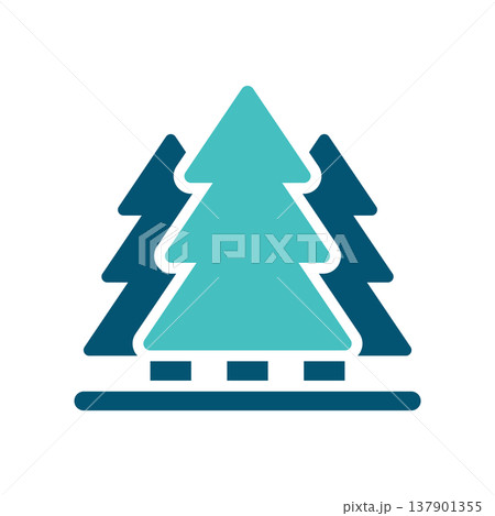 Alaska Forest Pine Tree Symbol 137901355