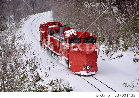 宗谷本線　智恵文－日進　JR北海道　DE15-2515（旭川）　ラッセル　常時排雪列車　常排 137901435