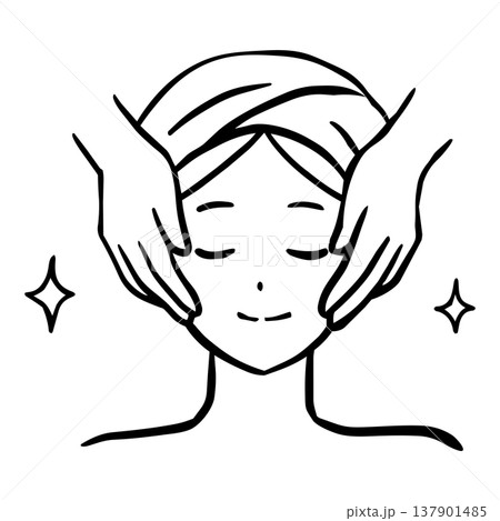 フェイシャルマッサージ・美容エステアイコン 137901485