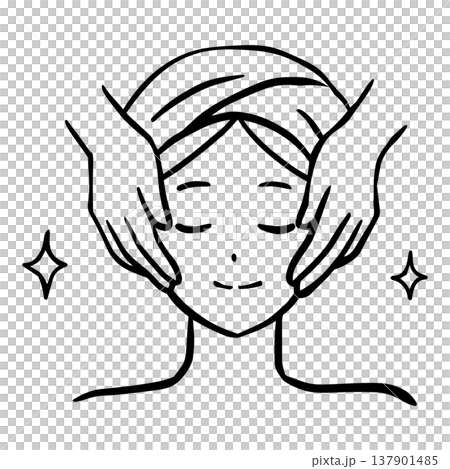 フェイシャルマッサージ・美容エステアイコン 137901485