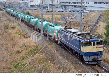 東海道本線 東高島-桜木町 JR貨物 EF65-2065(新鶴見) 東海道本線 東高島-桜木町 JR貨物 EF65-2065(新鶴見) 137901699