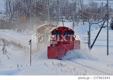 石北本線　伊香牛－愛別　JR北海道　DE15-1534（旭川）　常時排雪列車　ラッセル　常排 137901843