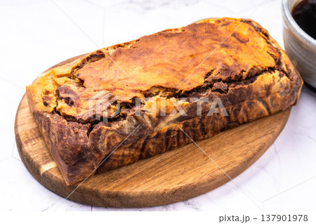 ココアマーブルバナナパウンドケーキ ココアマーブルバナナパウンドケーキ 137901978