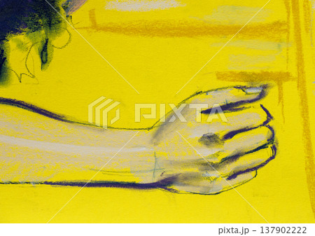 human's figure, pencil drawing illustration, sketch 137902222