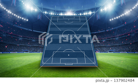 Customizable soccer lineup planner, build your ultimate team,3d rendering. Customizable soccer lineup planner, build your ultimate team,3d rendering. 137902484