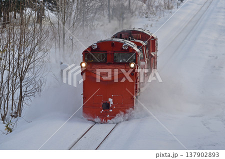 宗谷本線　北比布－蘭留　JR北海道　DE15-2525（旭川）　常時排雪列車　ラッセル　常排 137902893
