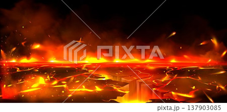 Glowing lava texture, magma in ground cracks Glowing lava texture, magma in ground cracks 137903085