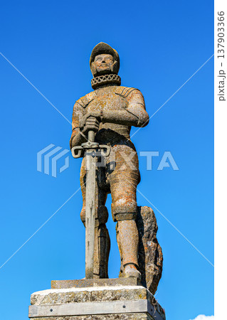 Philip II square with a cannon in the citadel of Jaca, military fortification in Spain. Parade ground of the Fortress Philip II square with a cannon in the citadel of Jaca, military fortification in Spain. Parade ground of the Fortress 137903366