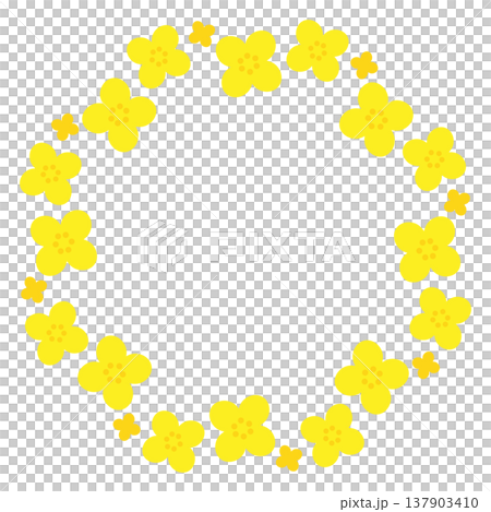 Round frame of rape blossoms Round frame of rape blossoms 137903410