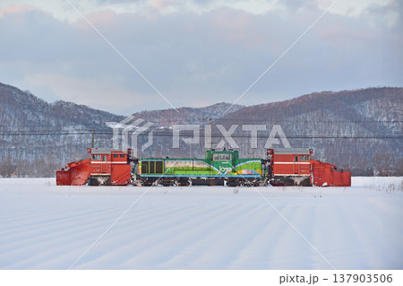 石北本線　伊香牛－愛別　JR北海道　DE15-1534（旭川）　常時排雪列車　ラッセル　常排 137903506