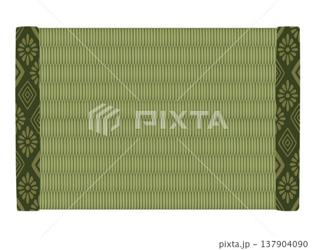 畳（たたみ）の和風背景イラスト素材（ベクター・和室の床・い草） 137904090