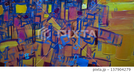 Oil painting, abstract drawing, handmade Oil painting, abstract drawing, handmade 137904279