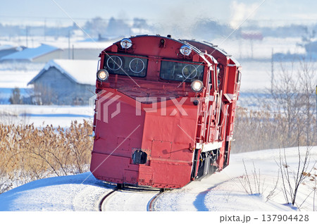 宗谷本線 北比布-蘭留 JR北海道 DE15(旭川) 常時排雪列車 ラッセル 常排 宗谷本線 北比布-蘭留 JR北海道 DE15(旭川) 常時排雪列車 ラッセル 常排 137904428