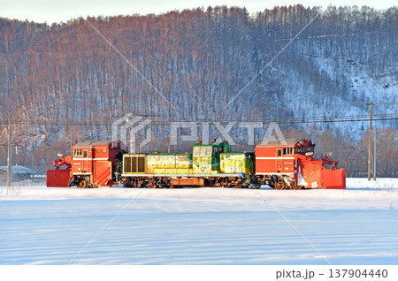 石北本線　愛別－中愛別　JR北海道　DE15-1534（旭川）　常時排雪列車　ラッセル　常排 137904440
