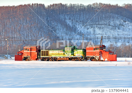 石北本線　愛別－中愛別　JR北海道　DE15-1534（旭川）　常時排雪列車　ラッセル　常排 137904441