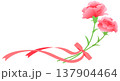 母の日のカーネーション　装飾素材 137904464