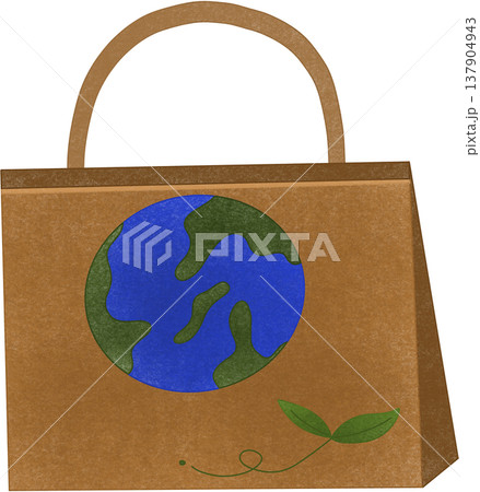 brown eco paper bag 137904943