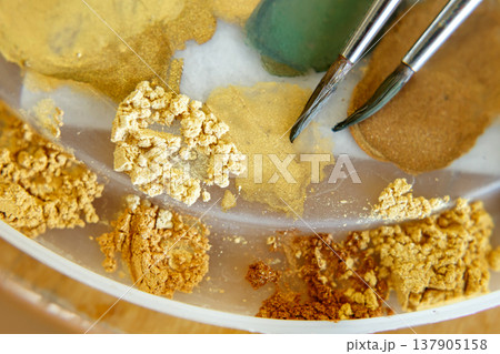 Different Types of Spices and Powders Arranged on a Flat Surface in a Kitchen Setting in the Afternoon Different Types of Spices and Powders Arranged on a Flat Surface in a Kitchen Setting in the Afternoon 137905158