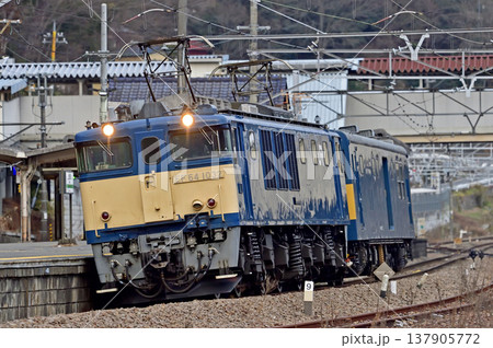 中央本線　上野原　JR東日本　EF64-1032（長岡）＋クモヤ145-107（高崎）　廃車回送 137905772
