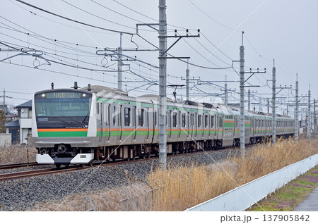東北本線 栗橋-東鷲宮 JR東日本 E233系3000番台 U623編成(小山) 東北本線 栗橋-東鷲宮 JR東日本 E233系3000番台 U623編成(小山) 137905842