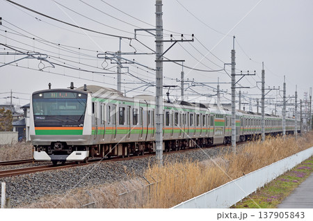 東北本線 栗橋-東鷲宮 JR東日本 E233系3000番台 U622編成(小山) 東北本線 栗橋-東鷲宮 JR東日本 E233系3000番台 U622編成(小山) 137905843