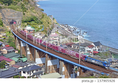 東海道本線 早川-根府川 JR貨物 EF210-160(吹田) 東海道本線 早川-根府川 JR貨物 EF210-160(吹田) 137905926