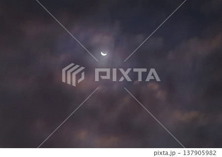 night sky with clouds and sun light 137905982