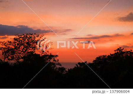 sunset with clouds 137906004