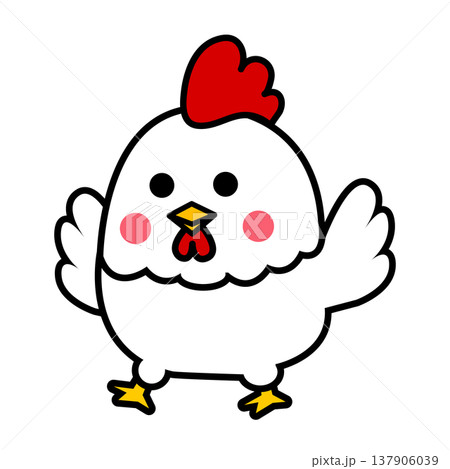 かわいいにわとりキャラクター イラスト Chicken Character Illustration かわいいにわとりキャラクター イラスト Chicken Character Illustration 137906039