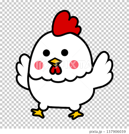 かわいいにわとりキャラクター イラスト Chicken Character Illustration かわいいにわとりキャラクター イラスト Chicken Character Illustration 137906039