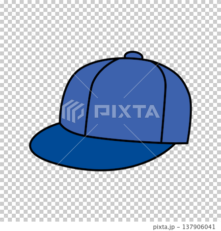 Blue Cap, Hat Illustration, Simple Baseball Cap, Blue Cap Illustratio Blue Cap, Hat Illustration, Simple Baseball Cap, Blue Cap Illustratio 137906041
