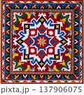 oriental carpet with tribal ornament, tribal, tribal, tribal style 137906075