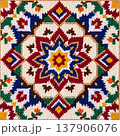 vector seamless pattern with mandala shape 137906076