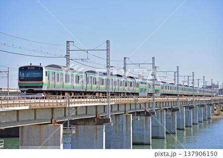 東海道本線 茅ヶ崎-平塚 JR東日本 E231系1000番台 K-35編成(国府津) 東海道本線 茅ヶ崎-平塚 JR東日本 E231系1000番台 K-35編成(国府津) 137906150