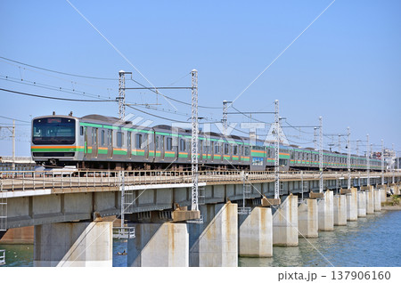 東海道本線 茅ヶ崎-平塚 JR東日本 E231系1000番台 K-42編成(国府津) 東海道本線 茅ヶ崎-平塚 JR東日本 E231系1000番台 K-42編成(国府津) 137906160