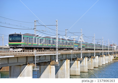 東海道本線 茅ヶ崎-平塚 JR東日本 E231系1000番台 K-25編成(国府津) 東海道本線 茅ヶ崎-平塚 JR東日本 E231系1000番台 K-25編成(国府津) 137906163